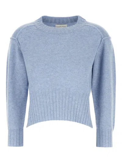 Loulou De Saison Lian Ribbed-hem Cashmere Sweater In Blue
