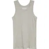 Loulou De Saison Limba Mercerized Cotton Rib Tank In Grey Melange
