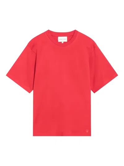 Loulou De Saison Logo-embroidered T-shirt In Rot