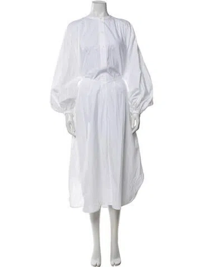 Pre-owned Loulou De Saison Long Dress In White