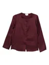 Loulou De Saison Long-sleeve Satin Shirt In Burgundy