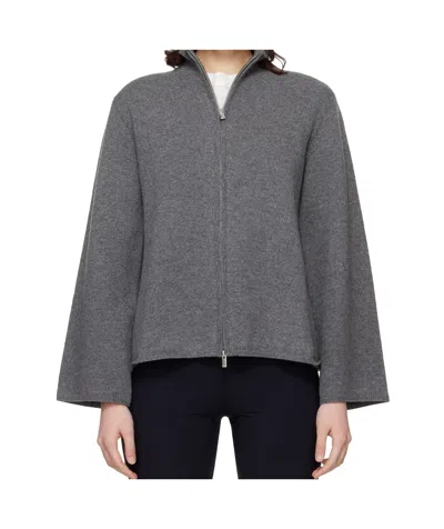 Loulou De Saison Long-sleeved Cardigan In Black