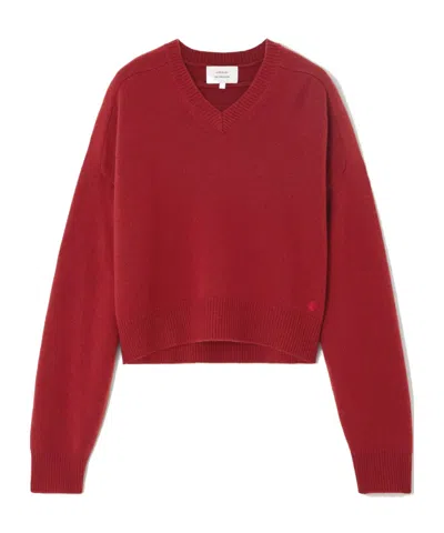 Loulou De Saison Long-sleeved Sweater In Burgundy