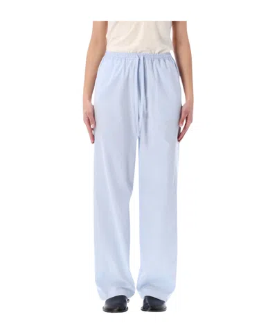 Loulou De Saison Loulou Sero Cotton Poplin Trousers In Blue