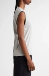 Loulou De Saison Loulou Studio Brani Sleeveless Cotton T-shirt In Grey Melange