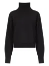 Loulou De Saison Luke Ribbed-collar Wool Sweater In Black