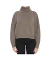 Loulou De Saison Luke Ribbed-collar Wool Sweater In Gray
