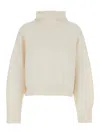 Loulou De Saison Luke Stand Collar Sweater In White