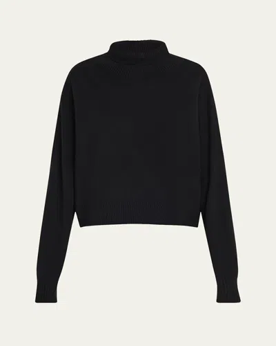 Loulou De Saison Luke Turtleneck Wool-cashmere Sweater In Black