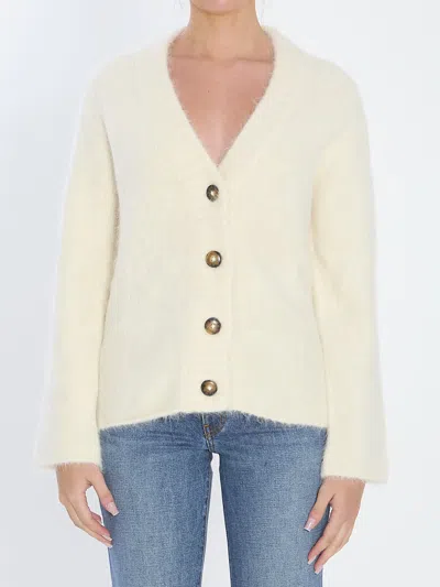 Loulou De Saison Lynn Alpaca-blend Cardigan In White