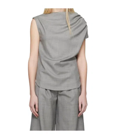 Loulou De Saison Lyra Blouse In Gray
