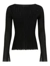 Loulou De Saison Mabille Ribbed Boat-neck T-shirt In Black