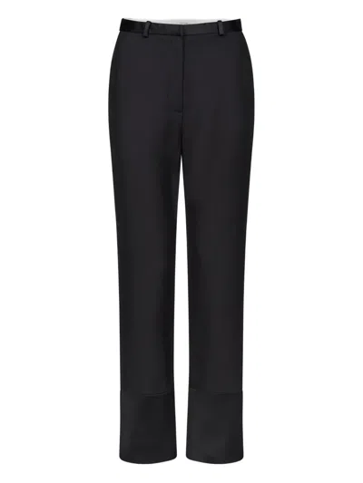 Loulou De Saison Mahoney Belt-loops Trousers In Black