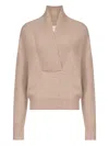Loulou De Saison Makela Large V Neck Sweater Clothing In Gray