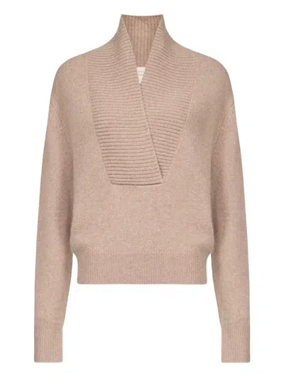 LOULOU DE SAISON LOULOU DE SAISON MAKELA LARGE V NECK SWEATER CLOTHING