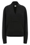 Loulou De Saison Ribbed V-neck Sweater In Black
