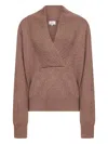 Loulou De Saison Makela V-neck Sweater In Neutral