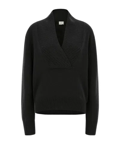 Loulou De Saison Makela V-neck Knitwear In Black