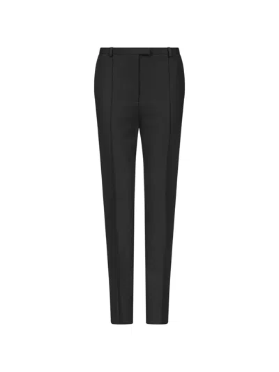 Loulou De Saison Malka Wool-blend Slim-fit Pants In Black