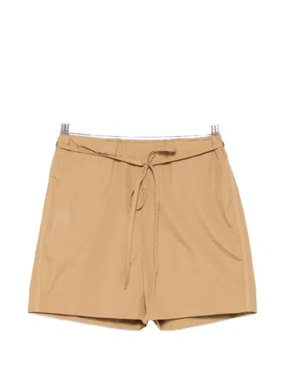 Loulou De Saison Malone Drawstring Pocket Shorts In Brown