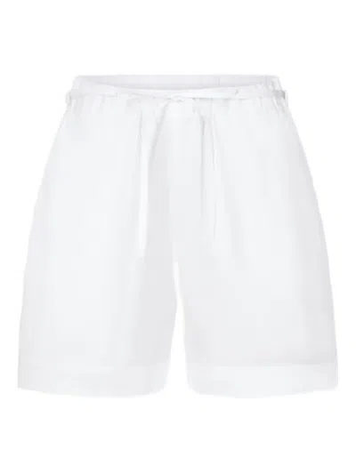 Loulou De Saison Malone Drawstring Shorts In White