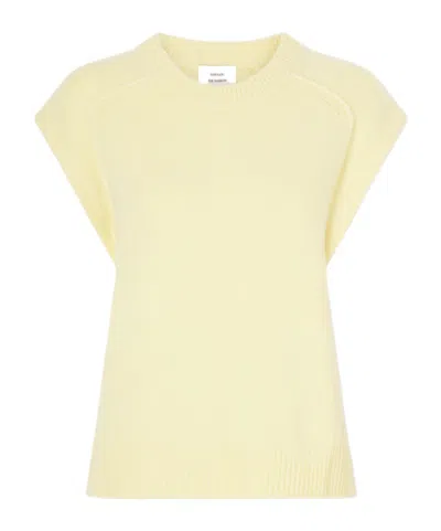 Loulou De Saison Mari Oversized Wool And Cashmere-blend Vest In Yellow