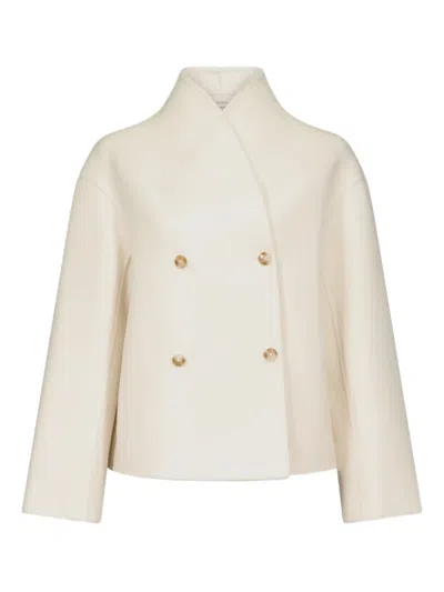 Loulou De Saison Meyer Double-breasted Jacket In White