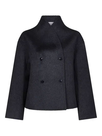 Loulou De Saison Meyer Double-breasted Wool-blend Jacket In Black