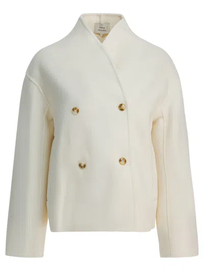 Loulou De Saison "meyer" Wool Coat In White