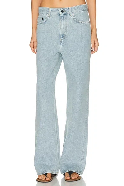 Loulou De Saison Mico Low Waisted Wide Leg In Blue