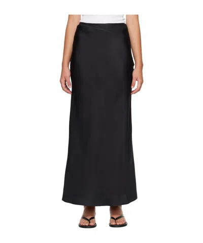 Loulou De Saison Mid-rise Skirt In Black