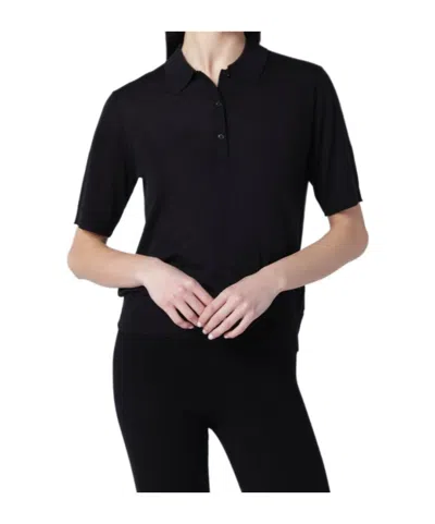 Loulou De Saison Migo Fluid Cashmere Polo In Black