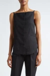 Loulou De Saison Mihant Square Neck Top In Black