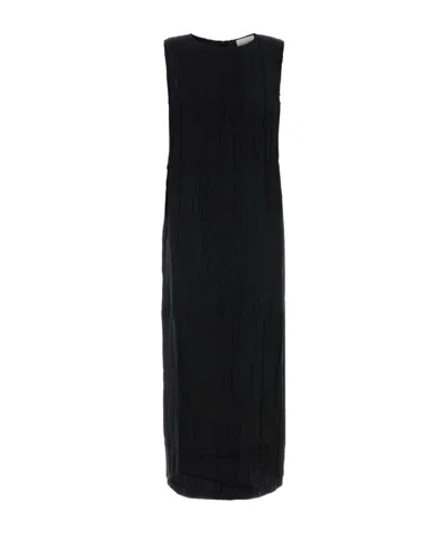Loulou De Saison Minga Fitted Midi Dress In Black