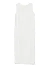 Loulou De Saison Fitted Midi Dress In White