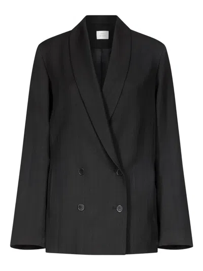 Loulou De Saison Minka Double-breasted Blazer In Black