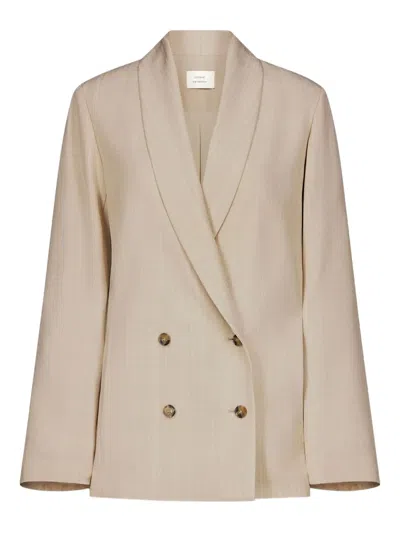 Loulou De Saison Minka Double-breasted Blazer In Neutral
