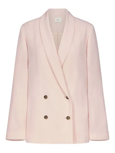 Loulou De Saison Minka Double-breasted Blazer In Animal Print