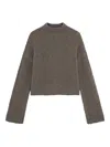 Loulou De Saison Mock-neck Long-sleeve Jumper In Brown