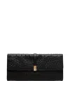 Loulou De Saison Mohini Ostrich-effect Leather Clutch Bag In Black