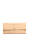 Loulou De Saison Mohini Ostrich-effect Leather Clutch Bag In Neutral