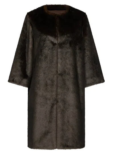 Loulou De Saison Moore Coat Woman Dark Brown