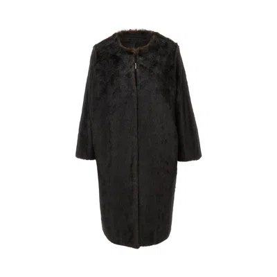 Loulou De Saison 'moore' Faux Fur Coat In Black