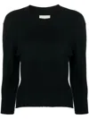 Loulou De Saison "mora" Lds Cropped Sweater In Black
