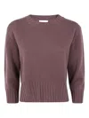 Loulou De Saison Brown Mora Lds Cropped Cashmere Sweater In Brown