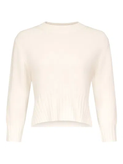 Loulou De Saison Mora Ribbed Cashmere Sweater In White