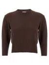 Loulou De Saison Cashmere Cropsweater In Brown