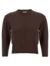 Loulou De Saison Cashmere Cropsweater In Brown