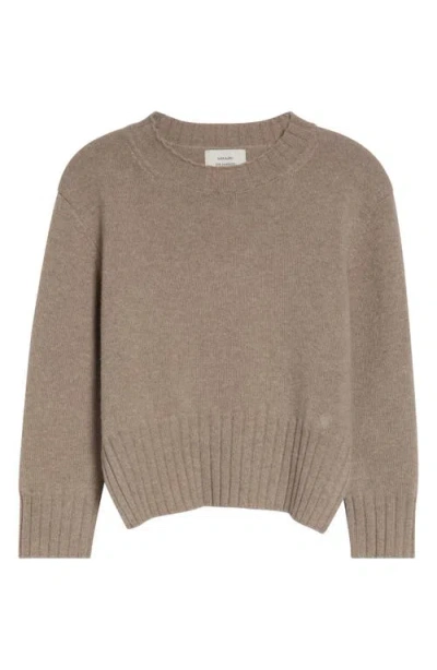 Loulou De Saison Mora Three-quarter Sleeve Cashmere Sweater In Gray