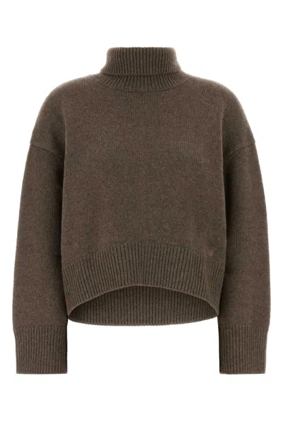 Loulou De Saison Mud Cashmere Jonah Sweater In Brown